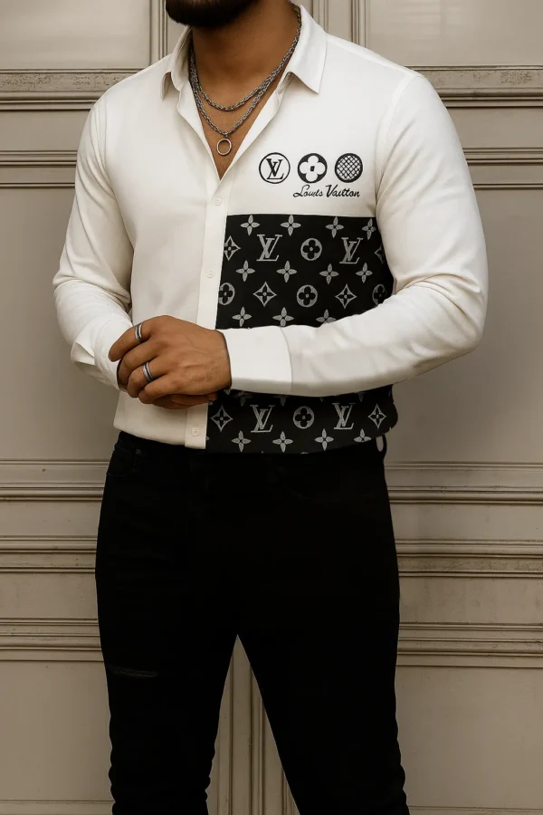 LOUIS VUITTON Long Sleeve Button Down Shirt Limited For Men DC-CCY-24072515