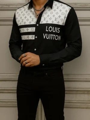 LOUIS VUITTON Long Sleeve Button Down Shirt Limited For Men DC-CCY-24072516