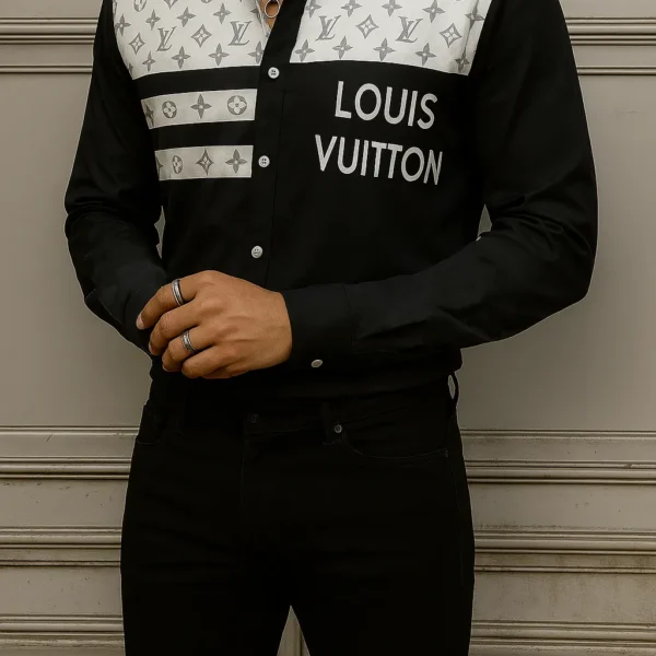 LOUIS VUITTON Long Sleeve Button Down Shirt Limited For Men DC-CCY-24072516