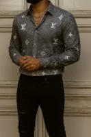 LOUIS VUITTON Long Sleeve Button Down Shirt Limited For Men DC-CCY-24072517
