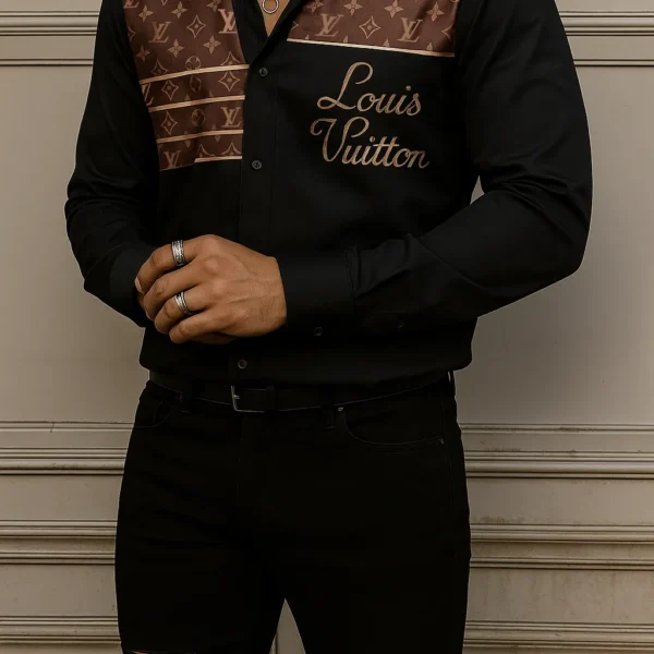 LOUIS VUITTON Long Sleeve Button Down Shirt Limited For Men DC-CCY-24072518