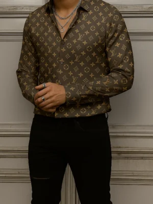 LOUIS VUITTON Long Sleeve Button Down Shirt Limited For Men DC-CCY-24072520