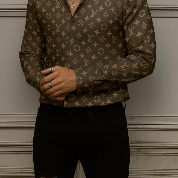 LOUIS VUITTON Long Sleeve Button Down Shirt Limited For Men DC-CCY-24072520