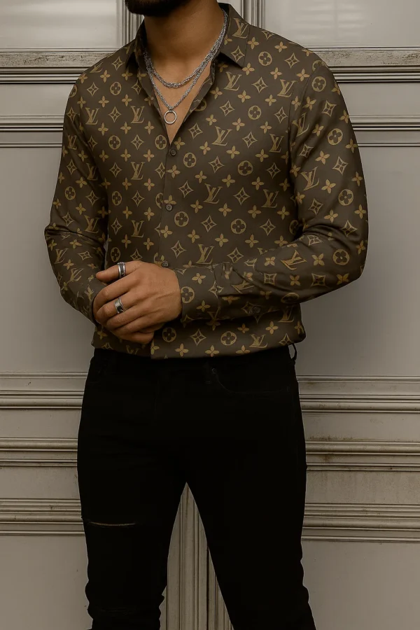 LOUIS VUITTON Long Sleeve Button Down Shirt Limited For Men DC-CCY-24072520