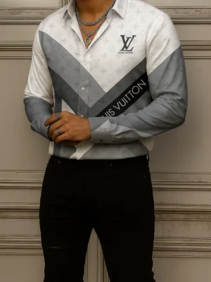 LOUIS VUITTON Long Sleeve Button Down Shirt Limited For Men DC-CCY-24072521