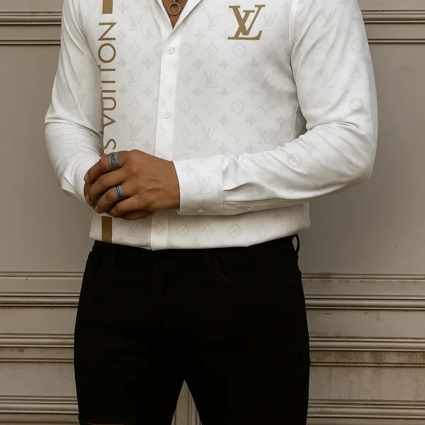 LOUIS VUITTON Long Sleeve Button Down Shirt Limited For Men DC-CCY-24072523