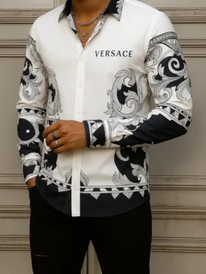 VERSACE Long Sleeves Button Down Shirt Limited For Men DC-CCY-20062508