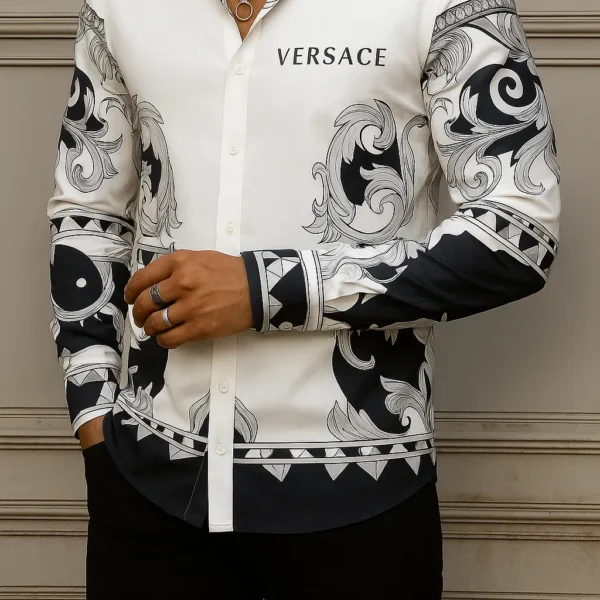 VERSACE Long Sleeves Button Down Shirt Limited For Men DC-CCY-20062508