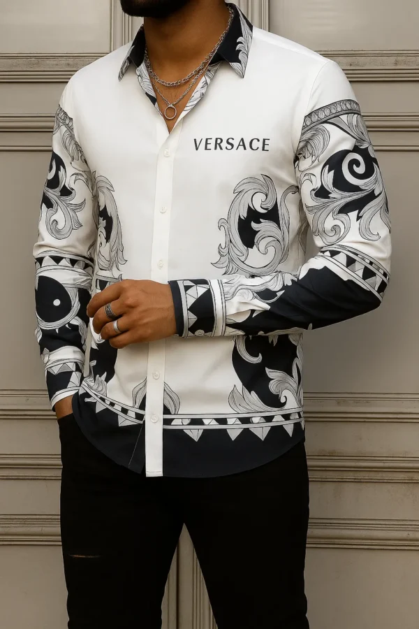 VERSACE Long Sleeves Button Down Shirt Limited For Men DC-CCY-20062508