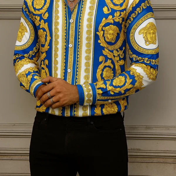 VERSACE Long Sleeves Button Down Shirt Limited For Men DC-CCY-20062503