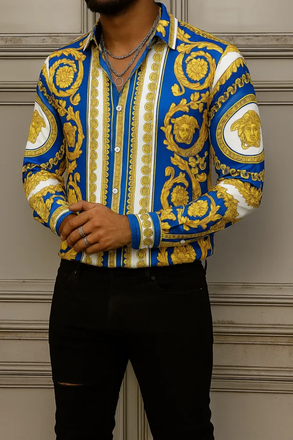 VERSACE Long Sleeves Button Down Shirt Limited For Men DC-CCY-20062503