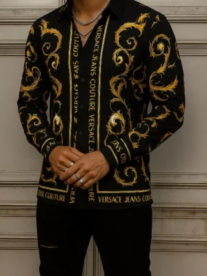 VERSACE Long Sleeves Button Down Shirt Limited For Men DC-CCY-20062515