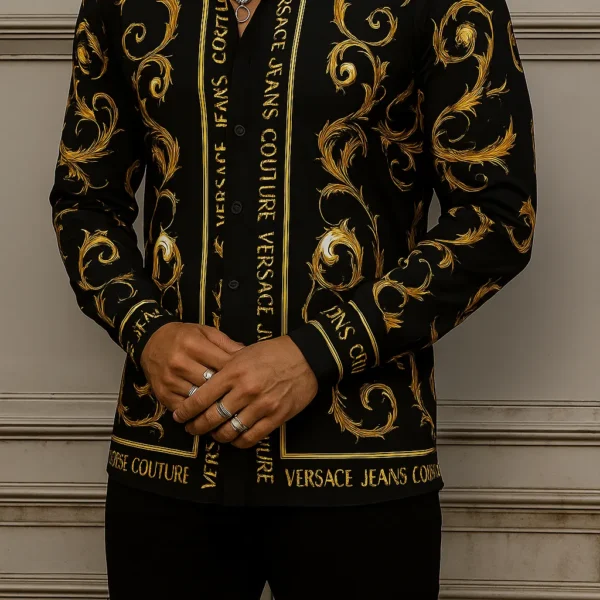 VERSACE Long Sleeves Button Down Shirt Limited For Men DC-CCY-20062515