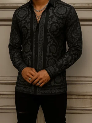 VERSACE Long Sleeves Button Down Shirt Limited For Men DC-CCY-20062511