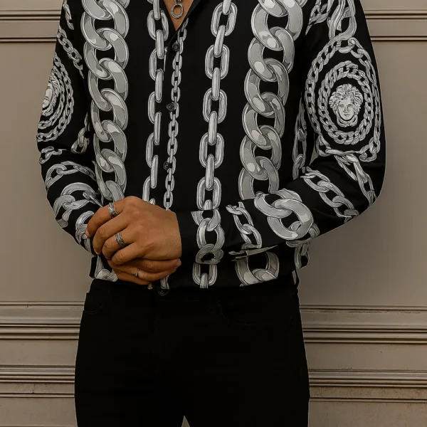 VERSACE Long Sleeves Button Down Shirt Limited For Men DC-CCY-20062504