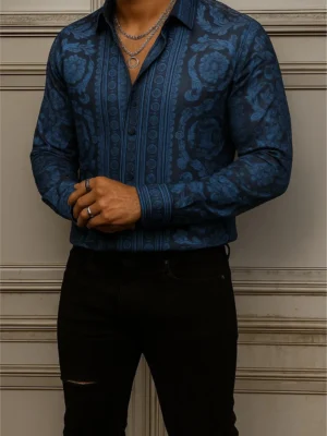 VERSACE Long Sleeves Button Down Shirt Limited For Men DC-CCY-30062508