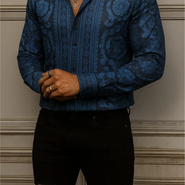 VERSACE Long Sleeves Button Down Shirt Limited For Men DC-CCY-30062508