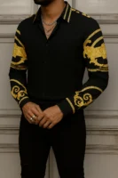 VERSACE Long Sleeves Button Down Shirt Limited For Men DC-CCY-30062500