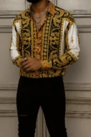 VERSACE Long Sleeves Button Down Shirt Limited For Men DC-CCY-20062520