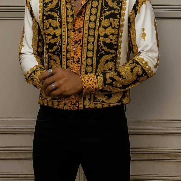 VERSACE Long Sleeves Button Down Shirt Limited For Men DC-CCY-20062520