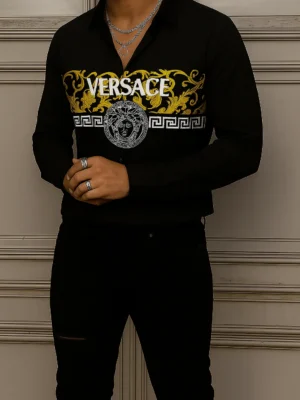 VERSACE Long Sleeves Button Down Shirt Limited For Men DC-CCY-20062518