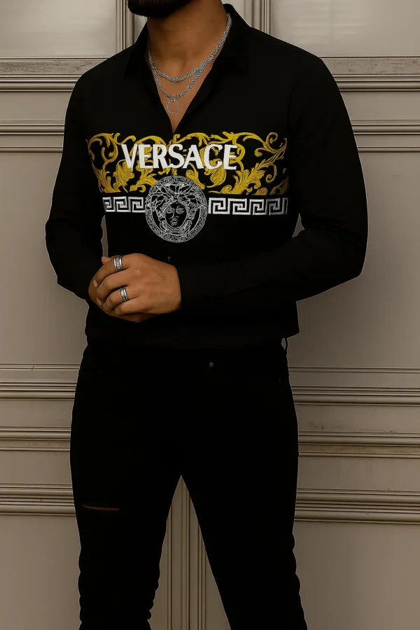 VERSACE Long Sleeves Button Down Shirt Limited For Men DC-CCY-20062518