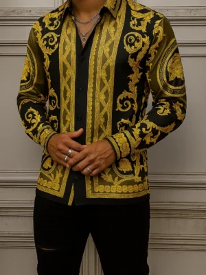 VERSACE Long Sleeves Button Down Shirt Limited For Men DC-CCY-20062514