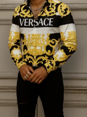 VERSACE Long Sleeves Button Down Shirt Limited For Men DC-CCY-20062519