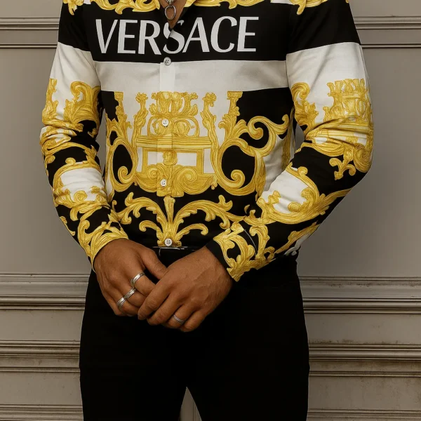 VERSACE Long Sleeves Button Down Shirt Limited For Men DC-CCY-20062519