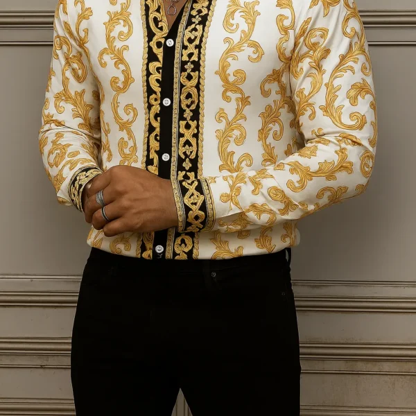 VERSACE Long Sleeves Button Down Shirt Limited For Men DC-CCY-20062512