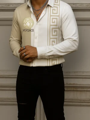 VERSACE Long Sleeves Button Down Shirt Limited For Men DC-CCY-20062501
