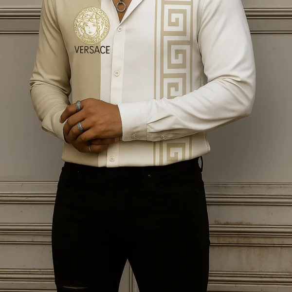VERSACE Long Sleeves Button Down Shirt Limited For Men DC-CCY-20062501