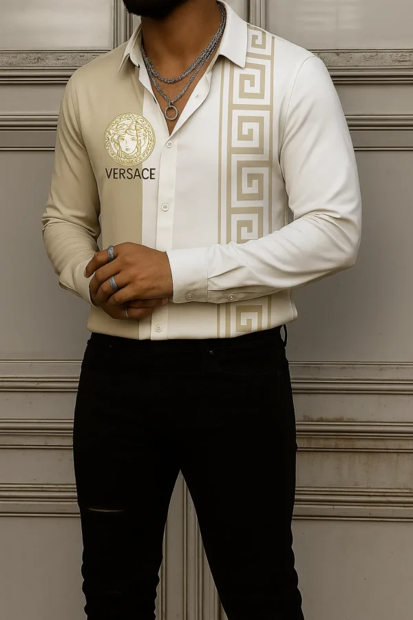 VERSACE Long Sleeves Button Down Shirt Limited For Men DC-CCY-20062501
