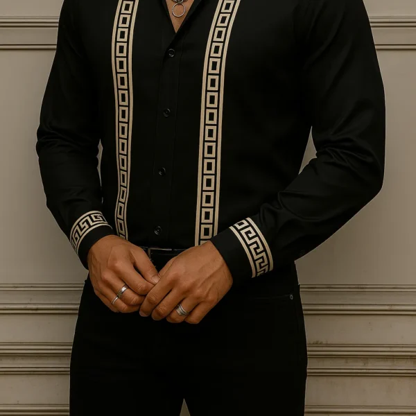 VERSACE Long Sleeves Button Down Shirt Limited For Men DC-CCY-30062509