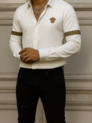 VERSACE Long Sleeves Button Down Shirt Limited For Men DC-CCY-22062503