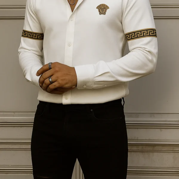 VERSACE Long Sleeves Button Down Shirt Limited For Men DC-CCY-22062503