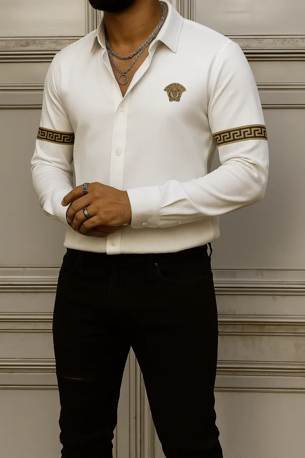 VERSACE Long Sleeves Button Down Shirt Limited For Men DC-CCY-22062503