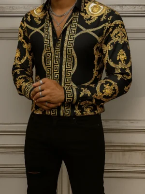 VERSACE Long Sleeves Button Down Shirt Limited For Men DC-CCY-20062506
