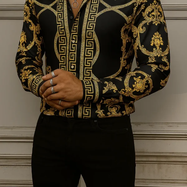 VERSACE Long Sleeves Button Down Shirt Limited For Men DC-CCY-20062506