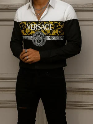 VERSACE Long Sleeves Button Down Shirt Limited For Men DC-CCY-20062507