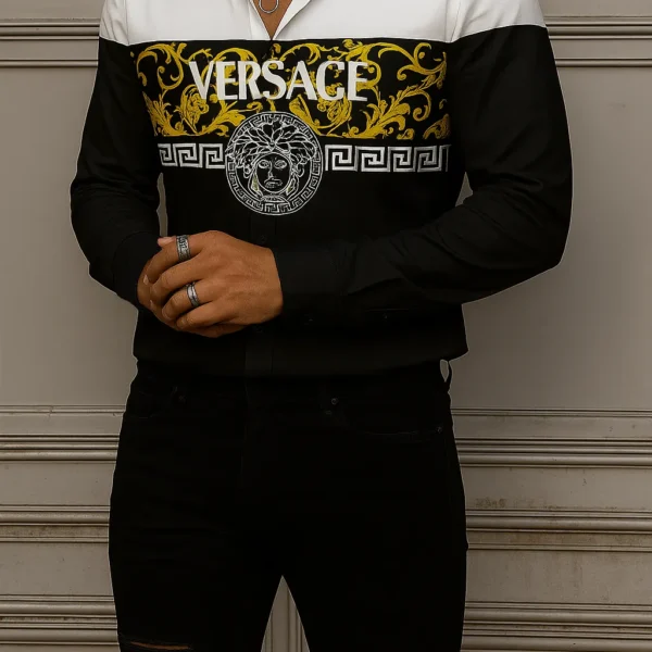 VERSACE Long Sleeves Button Down Shirt Limited For Men DC-CCY-20062507