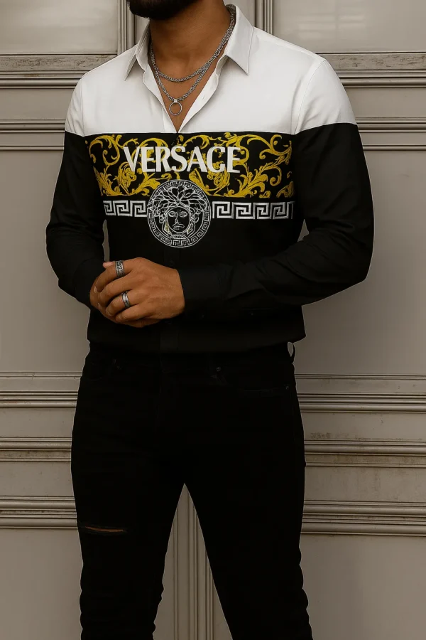 VERSACE Long Sleeves Button Down Shirt Limited For Men DC-CCY-20062507