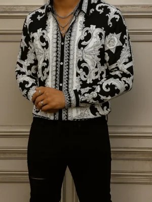 VERSACE Long Sleeves Button Down Shirt Limited For Men DC-CCY-20062505