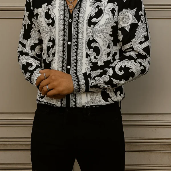 VERSACE Long Sleeves Button Down Shirt Limited For Men DC-CCY-20062505