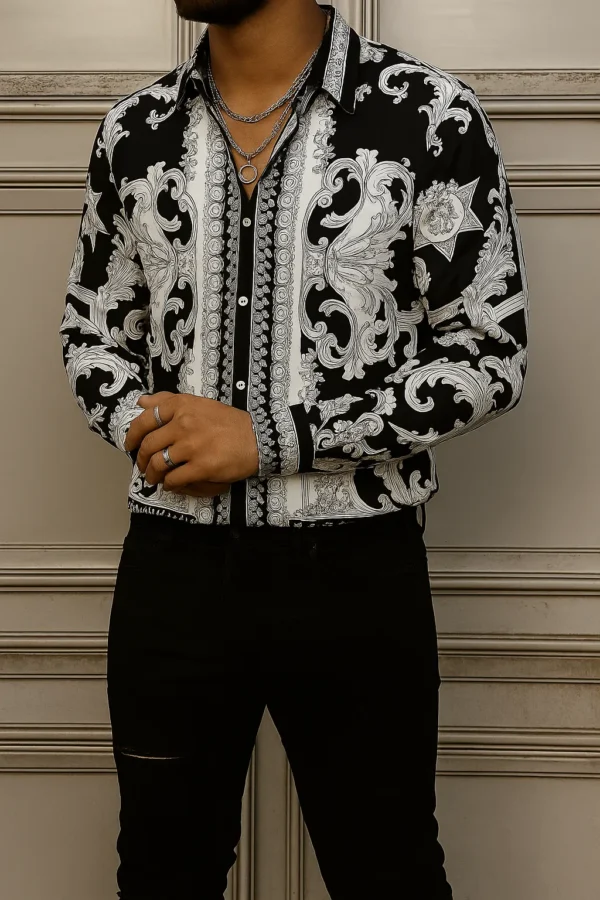 VERSACE Long Sleeves Button Down Shirt Limited For Men DC-CCY-20062505