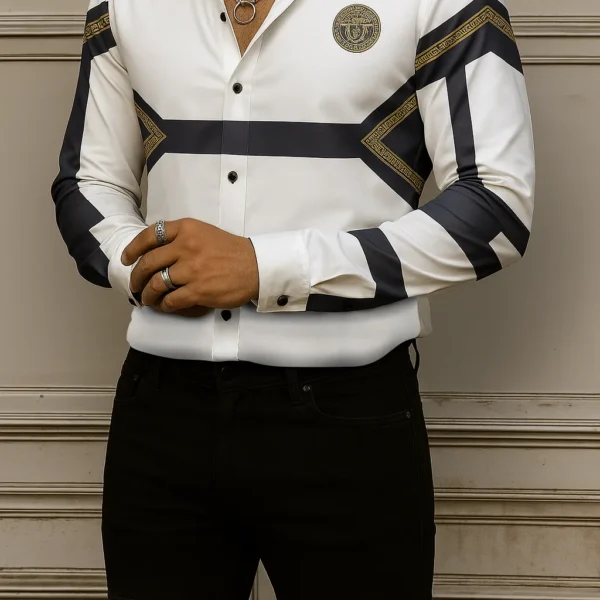 VERSACE Long Sleeves Button Down Shirt Limited For Men DC-CCY-20062513