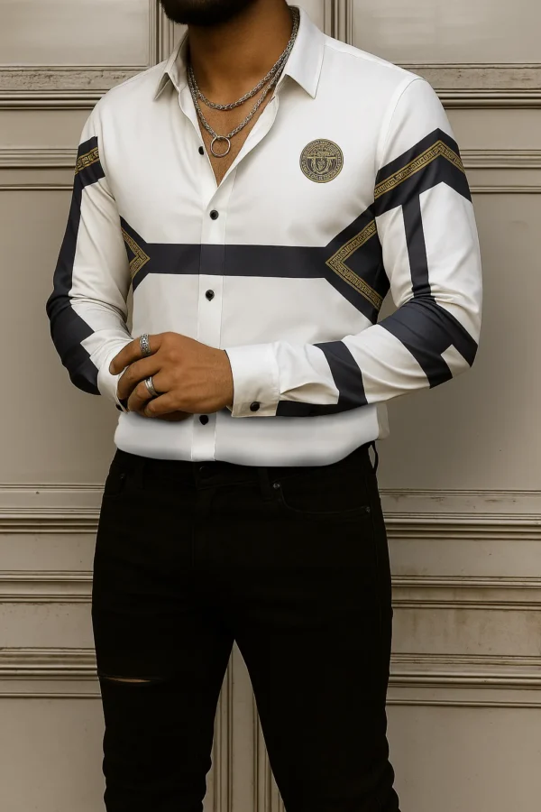 VERSACE Long Sleeves Button Down Shirt Limited For Men DC-CCY-20062513