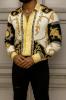 VERSACE Long Sleeves Button Down Shirt Limited For Men DC-CCY-30062506