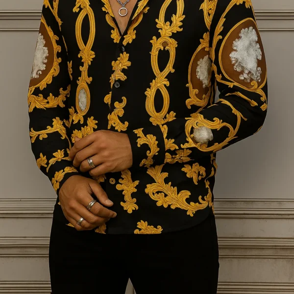 VERSACE Long Sleeves Button Down Shirt Limited For Men DC-CCY-20062517