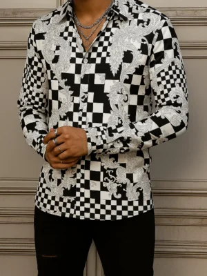 VERSACE Long Sleeves Button Down Shirt Limited For Men DC-CCY-09072520